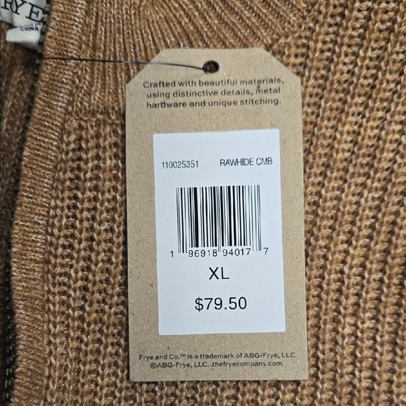 Mens Mock Neck Long Sleeve Pullover Sweater | Frye and Co. | X Large - Picture 9 of 11